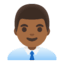 Эмодзи 👨🏾‍💼 Google