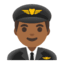 Эмодзи 👨🏾‍✈️ Google