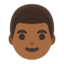 Эмодзи 👨🏾 Google