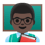 Эмодзи 👨🏿‍🏫 Google