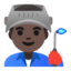 Эмодзи 👨🏿‍🏭 Google