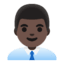 Эмодзи 👨🏿‍💼 Google