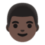Эмодзи 👨🏿 Google