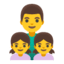 Эмодзи 👨‍👧‍👧 Google