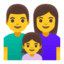 Эмодзи 👨‍👩‍👧 Google
