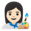 Эмодзи 👩🏻‍🎨 Google