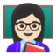 Эмодзи 👩🏻‍🏫 Google