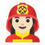 Эмодзи 👩🏻‍🚒 Google
