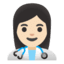 Эмодзи 👩🏻‍⚕️ Google