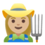 Эмодзи 👩🏼‍🌾 Google