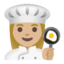 Эмодзи 👩🏼‍🍳 Google