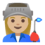 Эмодзи 👩🏼‍🏭 Google