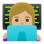Эмодзи 👩🏼‍💻 Google