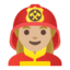 Эмодзи 👩🏼‍🚒 Google