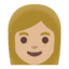 Эмодзи 👩🏼 Google