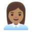 Эмодзи 👩🏽‍💼 Google