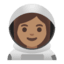 Эмодзи 👩🏽‍🚀 Google
