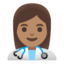 Эмодзи 👩🏽‍⚕️ Google