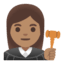 Эмодзи 👩🏽‍⚖️ Google