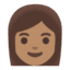 Эмодзи 👩🏽 Google
