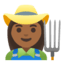 Эмодзи 👩🏾‍🌾 Google