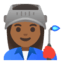 Эмодзи 👩🏾‍🏭 Google