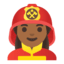 Эмодзи 👩🏾‍🚒 Google