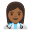 Эмодзи 👩🏾‍⚕️ Google