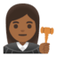 Эмодзи 👩🏾‍⚖️ Google