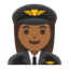 Эмодзи 👩🏾‍✈️ Google