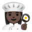 Эмодзи 👩🏿‍🍳 Google