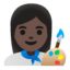 Эмодзи 👩🏿‍🎨 Google