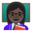 Эмодзи 👩🏿‍🏫 Google