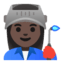 Эмодзи 👩🏿‍🏭 Google