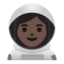 Эмодзи 👩🏿‍🚀 Google