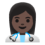 Эмодзи 👩🏿‍⚕️ Google