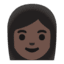 Эмодзи 👩🏿 Google