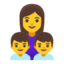 Эмодзи 👩‍👦‍👦 Google