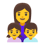 Эмодзи 👩‍👧‍👦 Google