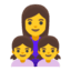 Эмодзи 👩‍👧‍👧 Google
