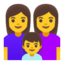 Эмодзи 👩‍👩‍👦 Google
