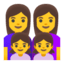 Эмодзи 👩‍👩‍👧‍👧 Google