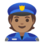 Эмодзи 👮🏽 Google
