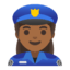 Эмодзи 👮🏾‍♀️ Google