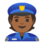 Эмодзи 👮🏾 Google