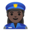Эмодзи 👮🏿‍♀️ Google