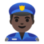 Эмодзи 👮🏿‍♂️ Google
