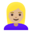 Эмодзи 👱🏼‍♀️ Google