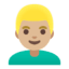 Эмодзи 👱🏼‍♂️ Google