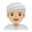 Эмодзи 👳🏼‍♂️ Google